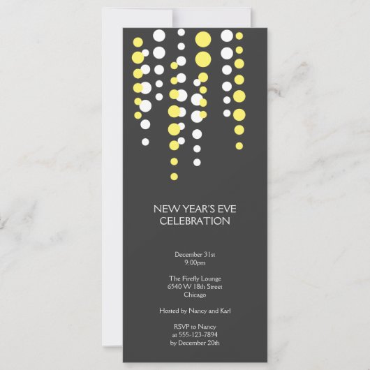 Invitation Fête de vacances chic moderne grise de bulle de (Devant)