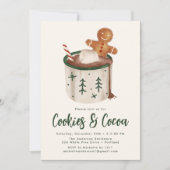 Invitation Fête de vacances Cookies et Cocoa Mignons (Devant)