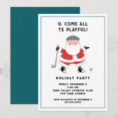 Invitation Fête de vacances de golf (Devant / Derrière)
