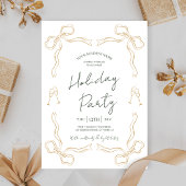 Invitation Fête de vacances de la Compagnie d'Or Vert Unique