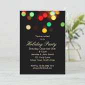 Invitation Fête de vacances de lumières de Noël (Debout devant)