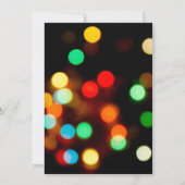 Invitation Fête de vacances de lumières de Noël (Dos)