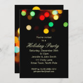 Invitation Fête de vacances de lumières de Noël (Devant / Derrière)