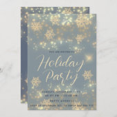 Invitation Fête de vacances de luxe pétillante (Devant / Derrière)