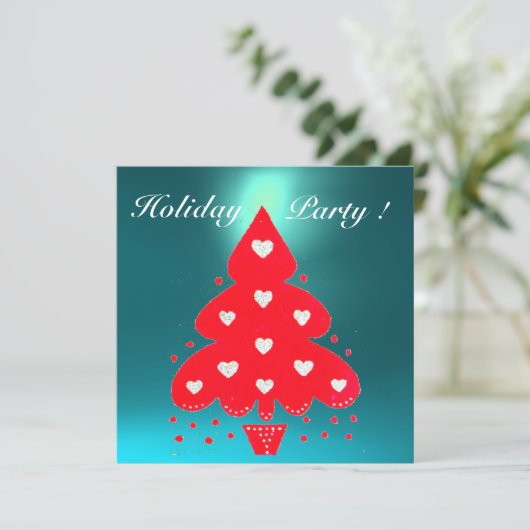 INVITATION FÊTE DE VACANCES DE NOËL ROUGE (Debout devant)