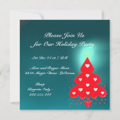 INVITATION FÊTE DE VACANCES DE NOËL ROUGE (Dos)