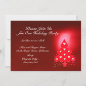 INVITATION FÊTE DE VACANCES DE NOËL ROUGE (Dos)