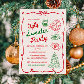 Invitation Fête de vacances de pull moche fantaisiste