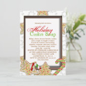 Invitation Fête de vacances d'échange de biscuit de Noël (Debout devant)