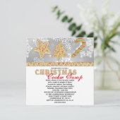 Invitation Fête de vacances d'échange de biscuit de Noël (Debout devant)