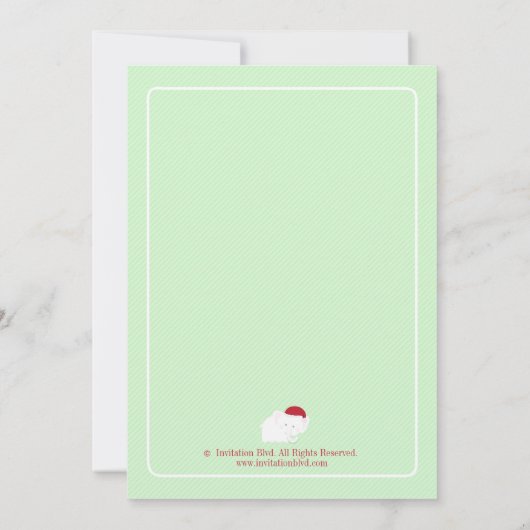 Invitation Fête de vacances d'échange de cadeau d'objet (Dos)