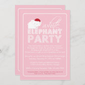 Invitation Fête de vacances d'échange de cadeau d'objet (Devant / Derrière)