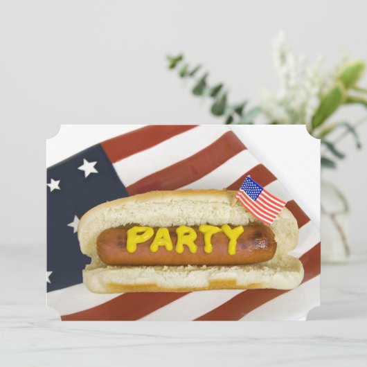 Invitation Fête de vacances d'été (Debout devant)