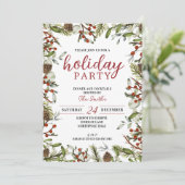 Invitation Fête de Vacances, Dîner et Cocktails (Debout devant)