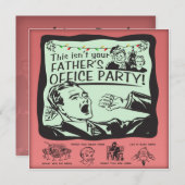 Invitation Fête de vacances drôle de bureau ! (Devant / Derrière)