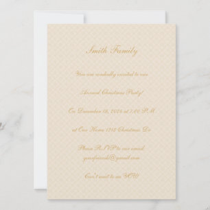 Invitation Fête de vacances élégante en or