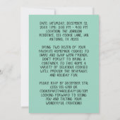 Invitation Fête de vacances Exchange Cookie Personnalisé modi (Dos)