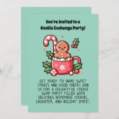 Invitation Fête de vacances Exchange Cookie Personnalisé modi (Devant / Derrière)