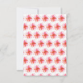 Invitation Fête de vacances florale de Noël d'aquarelle (Dos)