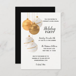 Invitation FÊTE DE VACANCES GOLD White Corporate Office