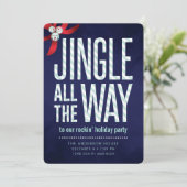 Invitation Fête de Vacances *Jingle All Way* (Debout devant)