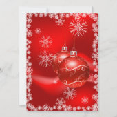 Invitation Fête de vacances joyeuse sur fond rouge et vert (Dos)