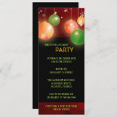 Invitation Fête de vacances Luxe de boules de disco de Noël (Devant / Derrière)