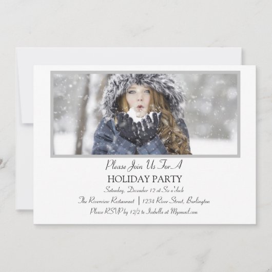 Invitation Fête de vacances minimale (Devant)