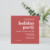 Invitation Fête de vacances minimaliste moderne (Debout devant)