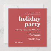 Invitation Fête de vacances minimaliste moderne (Devant)