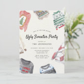 Invitation Fête de vacances moche (Debout devant)