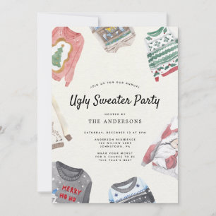 Invitation Fête de vacances moche