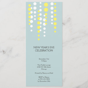 Invitation Fête de vacances moderne et chic en bleu bulle de 