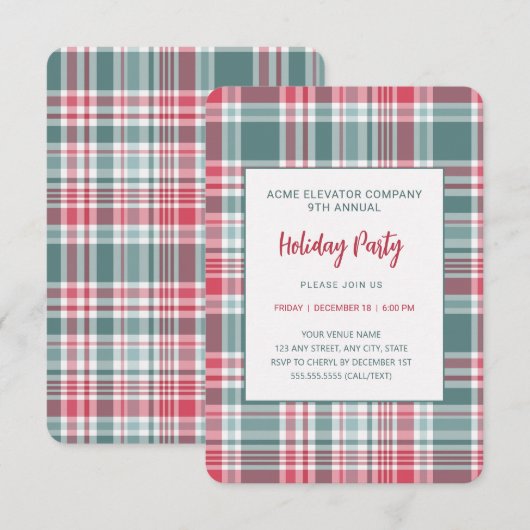 Invitation Fête de vacances Plaid moderne (Devant / Derrière)
