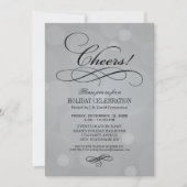Invitation Fête de vacances Platinum Grey Corporate (Devant)