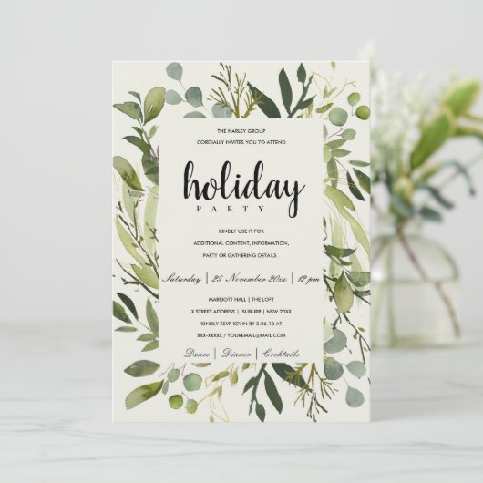 INVITATION FÊTE DE VACANCES POUR LES ENTREPRISES EN VERT DE L (Debout devant)