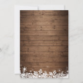 Invitation Fête de Vacances Russe Chaîne de bois Lumières Sno (Dos)