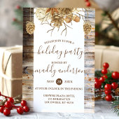 Invitation Fête de vacances Rustic Country Pine Cone