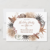 Invitation Fête de vacances rustique et terreuse (Devant)