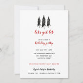 Invitation Fête de vacances sur le thème de l'arbre à feuille (Devant)