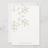 Invitation Fête de vacances White and Gold Modern (Dos)