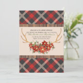 Invitation Fête de vacances Woodland Antlers (Debout devant)