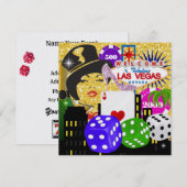 Invitation Fête de Vegas - Casino / Poker - SRF (Devant / Derrière)