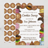 Invitation Fête de vente de pâtisseries de Noël échange de bi (Devant / Derrière)