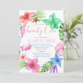 Invitation Fête de vingt et un ans à Hawaii tropical (Debout devant)