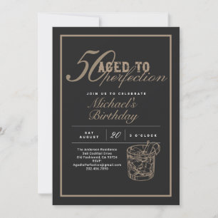 Invitation Fête de Whisky pour 50e Anniversaire Vieilli à la