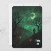 Invitation Fête de zombies monstres Halloween (Dos)