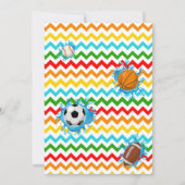 Invitation Fête d'eau d'été pour fêtes d'anniversaire de spor (Dos)