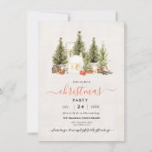 Invitation Fête d'échange Cadeau Arbre de Noël (Devant)