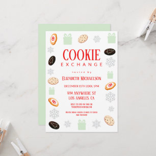 Invitation Fête d'échange de biscuits